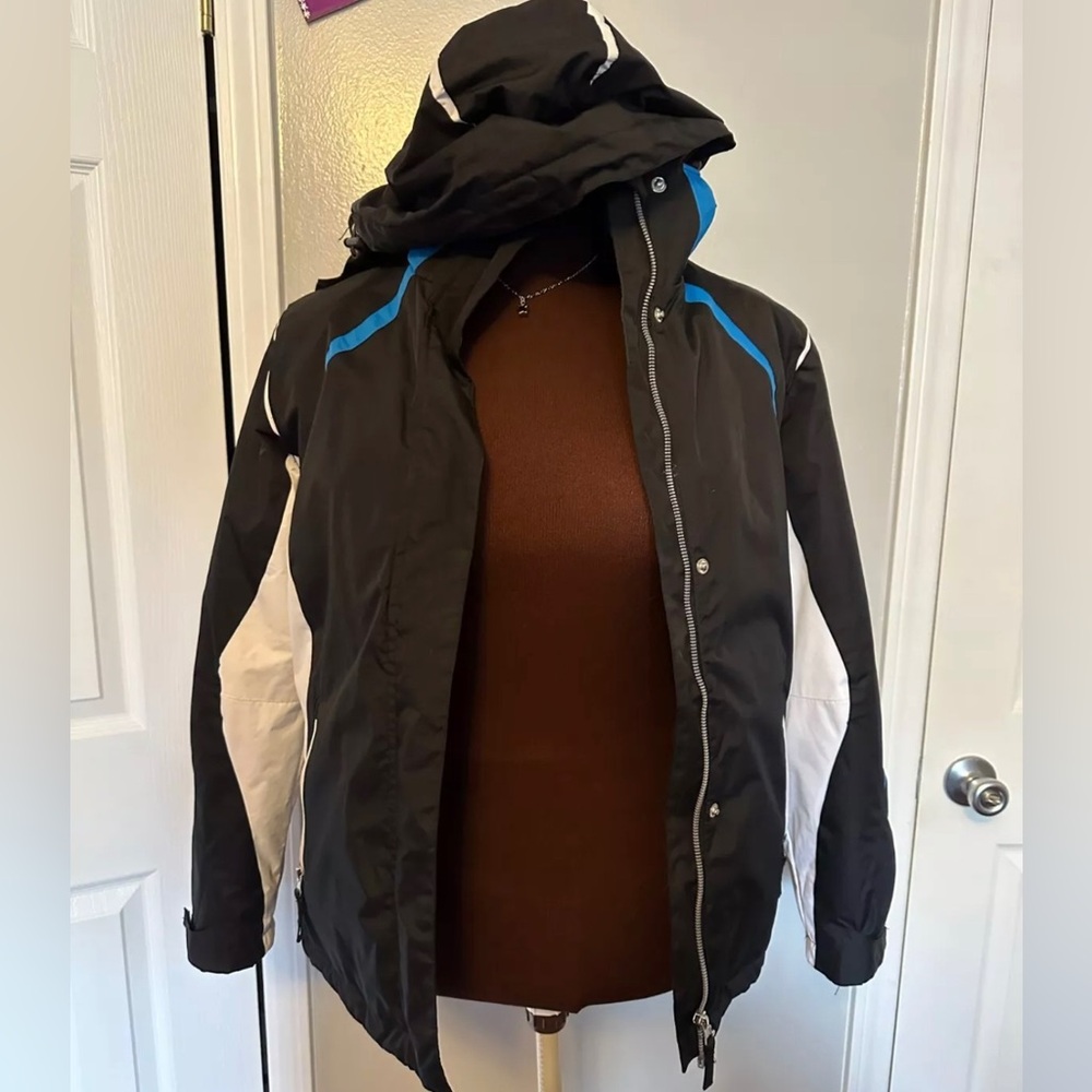Free Country Radiance 3-in-1 Insulated Ski/Snow Jacket Removable Hood Size Small